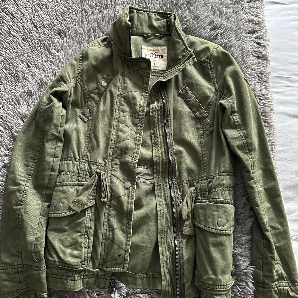 Khaki jacket Hollister size Small NWOT